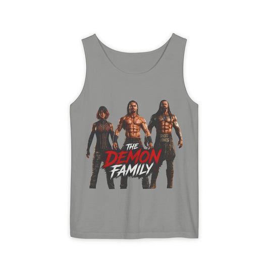 Demon Family Tank Top — Graphic Wrestling Trio Muscle Tee