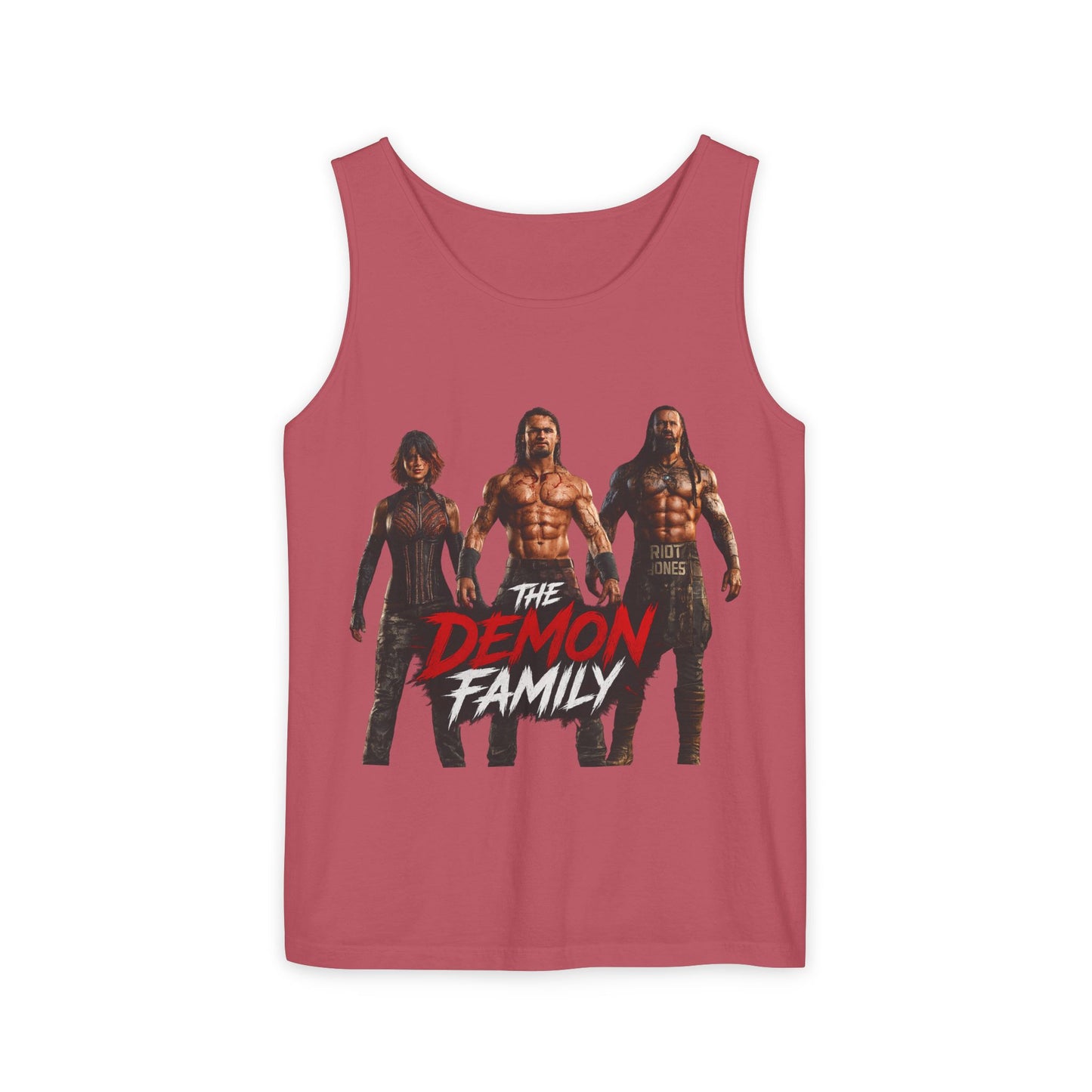 Demon Family Tank Top — Graphic Wrestling Trio Muscle Tee