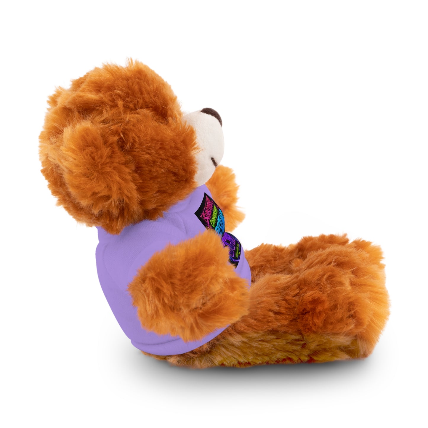Wrestling Champion Plush Bear with Green Tee — 'Subscriber Championship Wrestling' Graphic