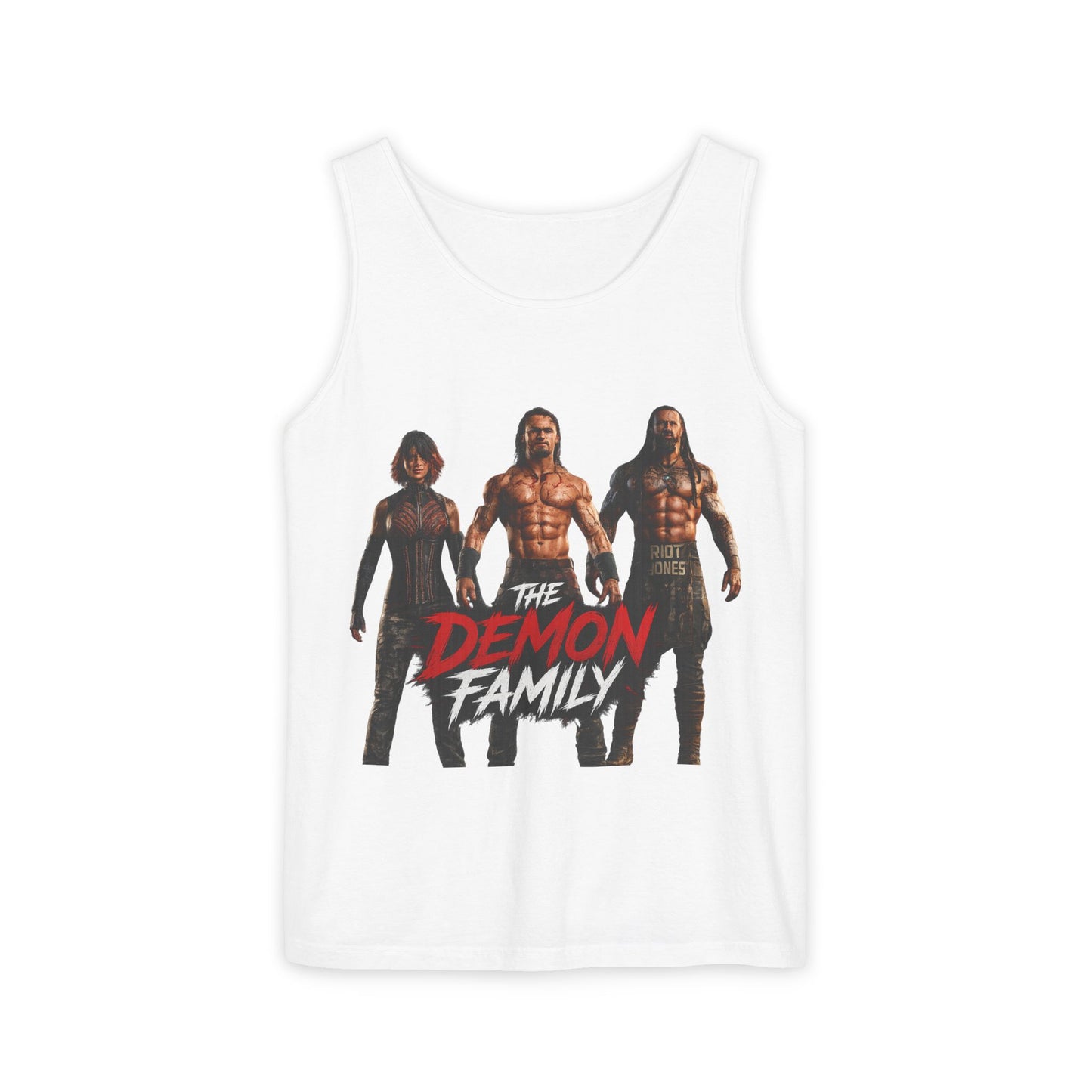 Demon Family Tank Top — Graphic Wrestling Trio Muscle Tee