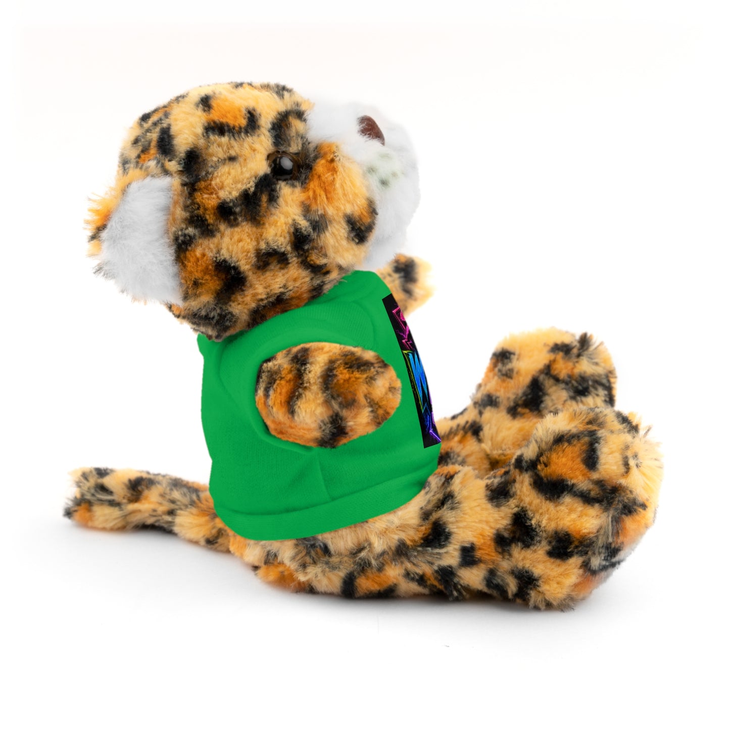 Wrestling Champion Plush Bear with Green Tee — 'Subscriber Championship Wrestling' Graphic