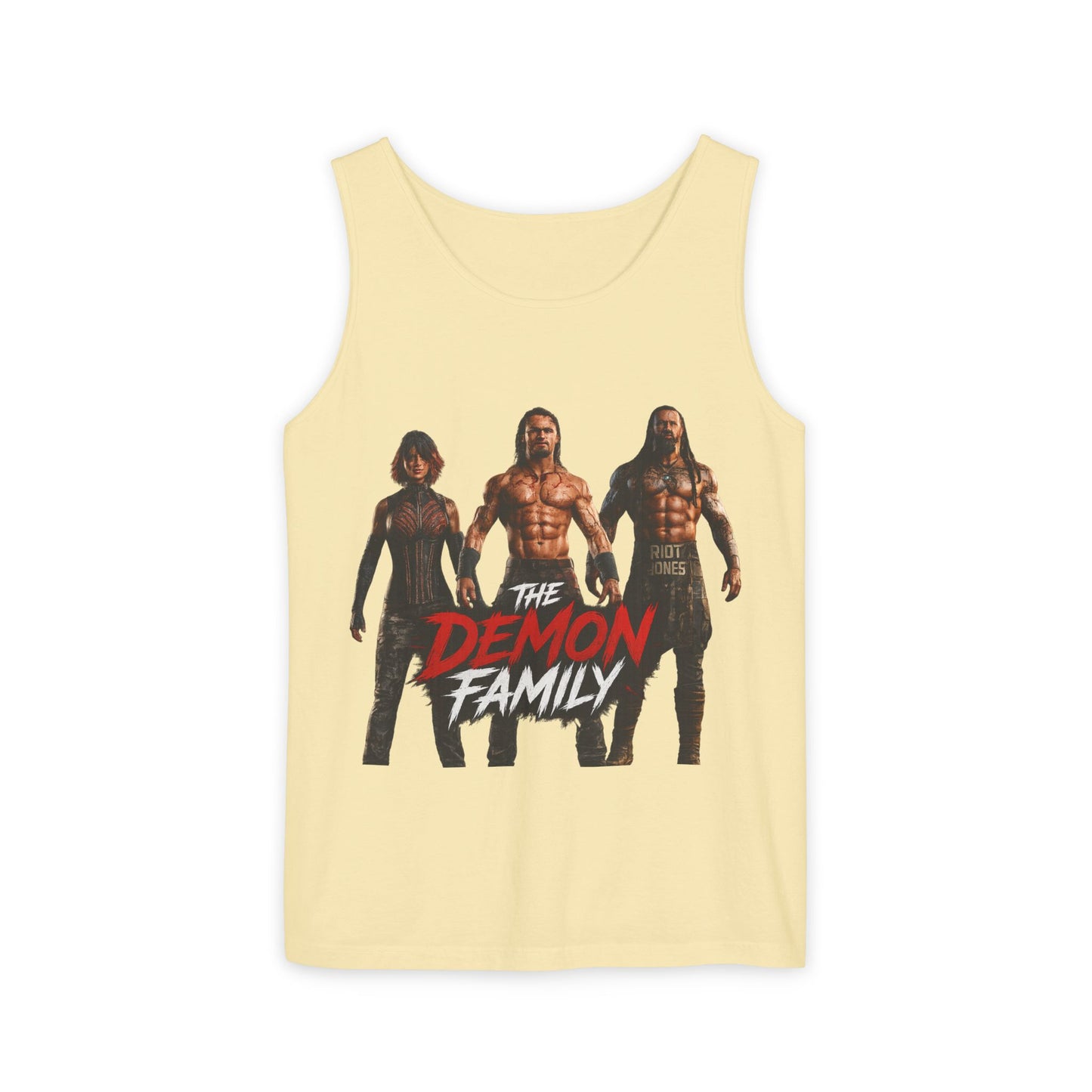 Demon Family Tank Top — Graphic Wrestling Trio Muscle Tee