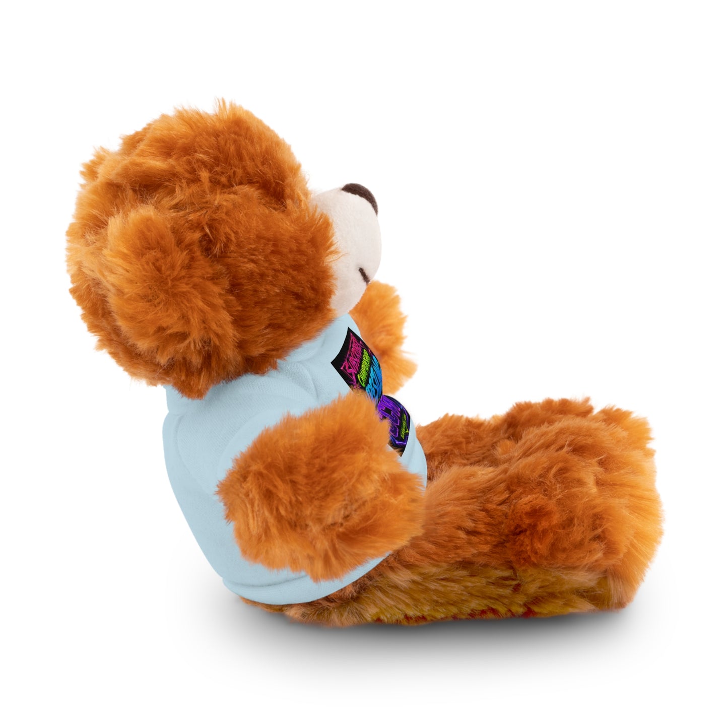 Wrestling Champion Plush Bear with Green Tee — 'Subscriber Championship Wrestling' Graphic