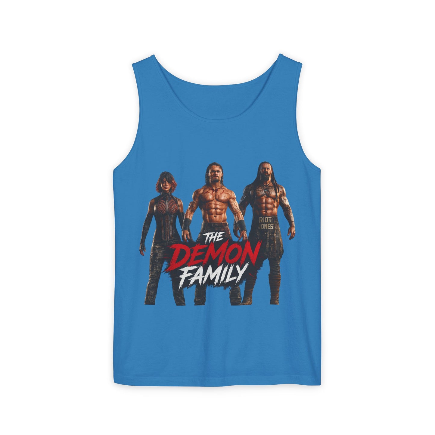 Demon Family Tank Top — Graphic Wrestling Trio Muscle Tee