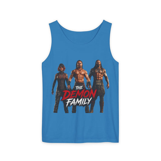 Demon Family Tank Top — Graphic Wrestling Trio Muscle Tee